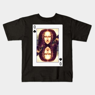 Queen Of Spades Design Kids T-Shirt